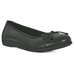 Chaussures Confort|SCALINA Ballerines Confort Femme Noir A Noeud