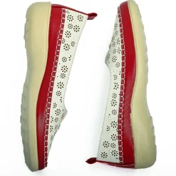 Chaussures Confort|LADY CONFORT Ballerines Confort Femme Blanc Ajouree