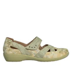 Chaussures Confort|LADY CONFORT Ballerines Confort Femme Beige A Bride