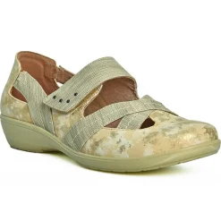 Chaussures Confort|LADY CONFORT Ballerines Confort Femme Beige A Bride