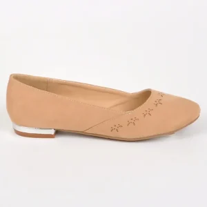 Ballerines|VICE VERSA Ballerines Femme Beige Au Talon Argente