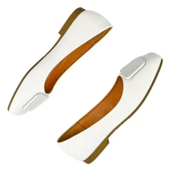 Ballerines|VICE VERSA Ballerines Femme Blanc A Bout Carre