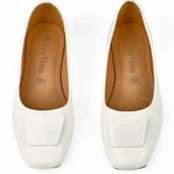 Ballerines|VICE VERSA Ballerines Femme Blanc A Bout Carre