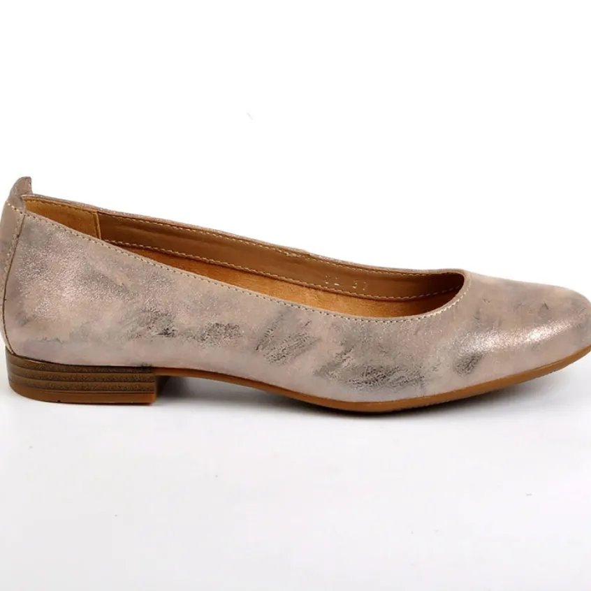 Ballerines|TIPO ALTO Ballerines Femme Dorees Cuir
