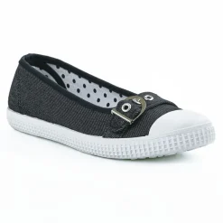 Ballerines|STREET LIFE Ballerines Femme En Toile Noire