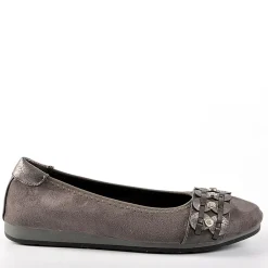 Chaussures Confort|SCALINA Ballerines Femme Gris
