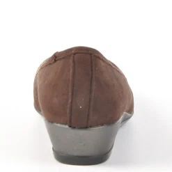 Chaussures Confort|SCALINA Ballerines Femme Marron Detail Leopard