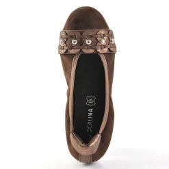 Chaussures Confort|SCALINA Ballerines Femme Marron
