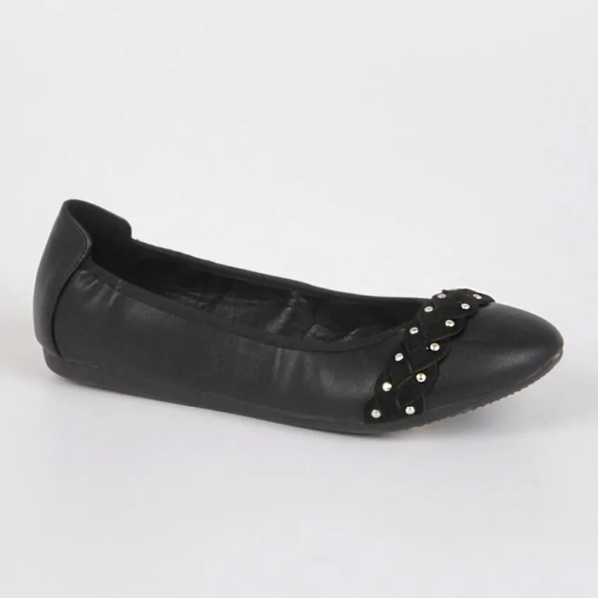 Ballerines|VICE VERSA Ballerines Femme Noir Avec Laniere