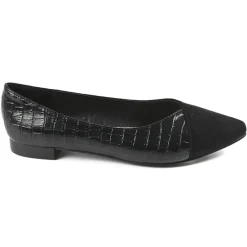 Ballerines|VICE VERSA Ballerines Femme Noir Effet Croco