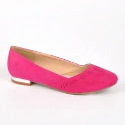 Ballerines|VICE VERSA Ballerines Femme Rose Fuschia Au Talon Argente