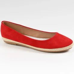 Ballerines|VICE VERSA Ballerines Femme Rouges Semelle Tressee