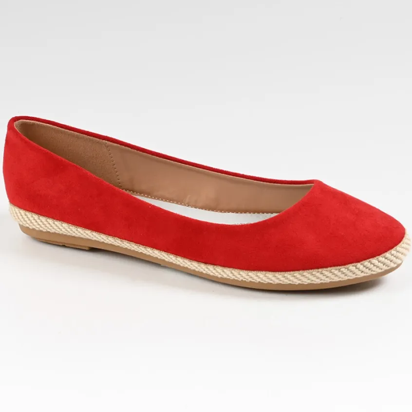 Ballerines|VICE VERSA Ballerines Femme Rouges Semelle Tressee