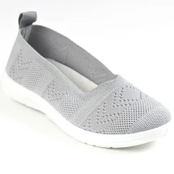 Chaussures Confort|SCALINA Ballerines Femme Gris