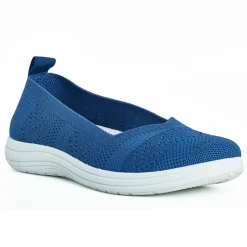 Chaussures Confort|SCALINA Ballerines Semelles Souples Bleu