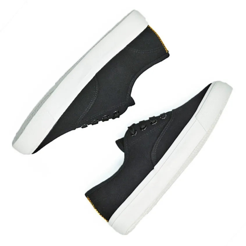 Baskets, Sneakers|STREET LIFE Baskets / Tennis En Toile Noir Lacets Elastiques