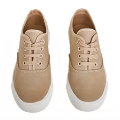 Baskets, Sneakers|STREET LIFE Baskets / Tennis En Toile Beige Lacets Elastiques