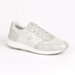 Baskets, Sneakers|STREET LIFE Baskets Avec Effet Reptile Argente