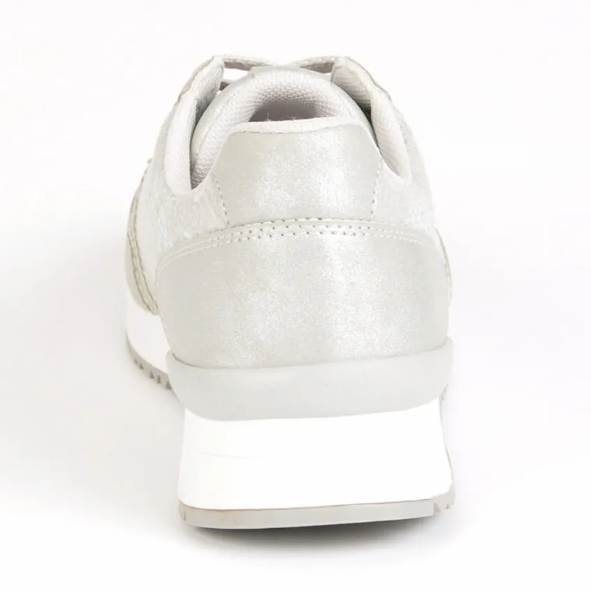 Baskets, Sneakers|STREET LIFE Baskets Avec Effet Reptile Argente