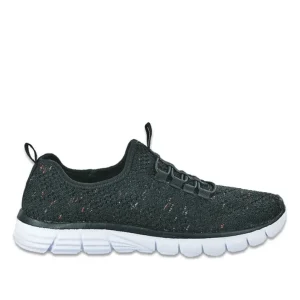 Baskets, Sneakers|STREET LIFE Baskets Avec Lacets Elastiques Femme Noir