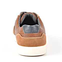 Baskets, Sneakers|CARDIFF Baskets Avec Surpiqures Contrastantes Marron