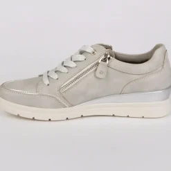 Chaussures Confort|LADY CONFORT Baskets Avec Zip Pratique Sur Le Cote Gris