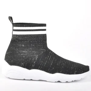 Baskets, Sneakers|GIRL TIME Baskets Chaussettes Femme Noir Ultra Leger