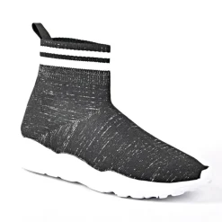 Baskets, Sneakers|GIRL TIME Baskets Chaussettes Femme Noir Ultra Leger