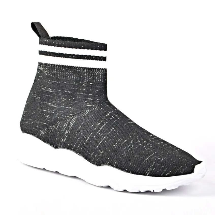 Baskets, Sneakers|GIRL TIME Baskets Chaussettes Femme Noir Ultra Leger