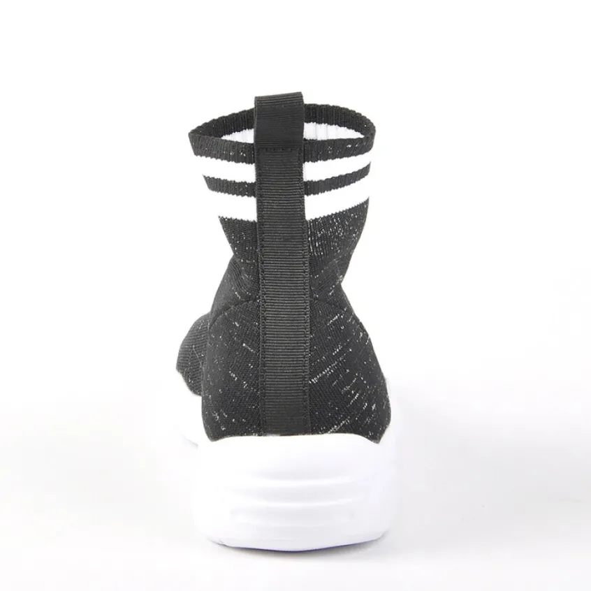 Baskets, Sneakers|GIRL TIME Baskets Chaussettes Femme Noir Ultra Leger