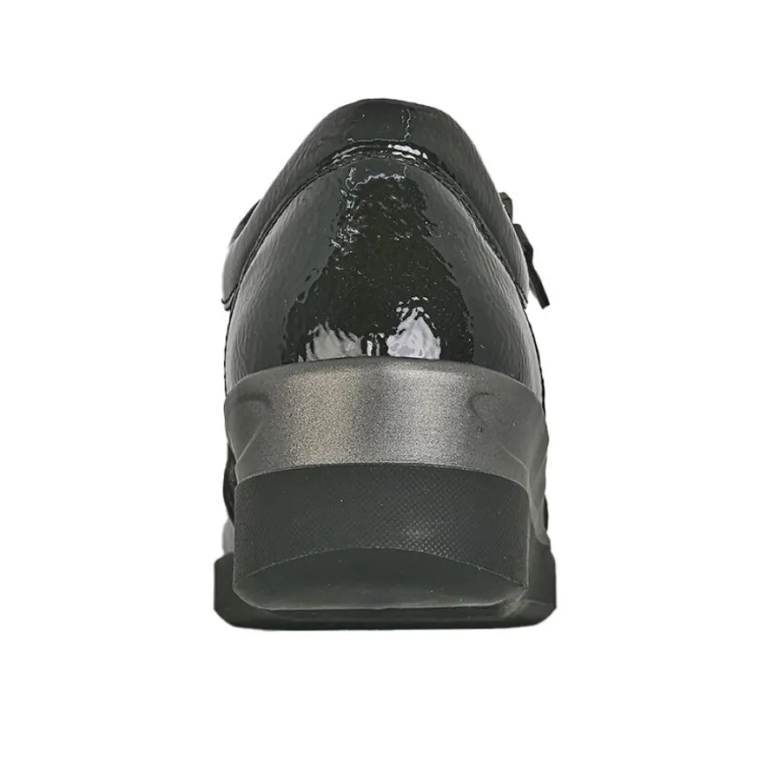 Chaussures Confort|LADY CONFORT Baskets Compensees Femme Noir