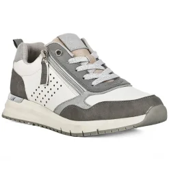 Chaussures Confort|SCALINA Baskets Confort Femme Blanc Fermeture Eclair