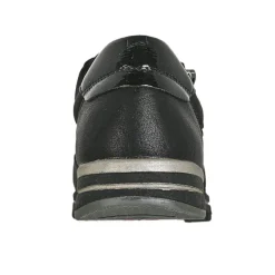 Chaussures Confort|RELIFE Baskets Confort Femme Noir Avec Fermeture Eclair