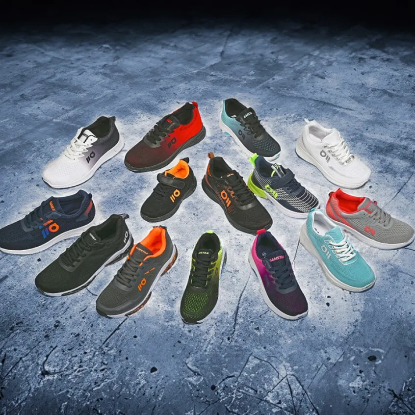 Baskets, Sneakers|GAMSTAR Baskets De Sport Femme Gris Et Orange