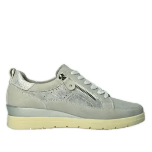 Chaussures Confort|LADY CONFORT Baskets Femme Argente