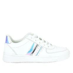 Baskets, Sneakers|STREET LIFE Baskets Femme Blanc Details Holographiques
