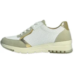 Chaussures Confort|SCALINA Baskets Femme Blanc Et Beige