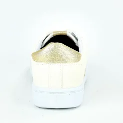 Baskets, Sneakers|STREET LIFE Baskets Femme Blanc Et Dore