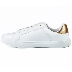 Baskets, Sneakers|STREET LIFE Baskets Femme Blanc Perforees Motif Fleurs