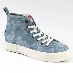 Baskets, Sneakers|LEE COOPER Baskets Femme Bleu Imprime Fleuri