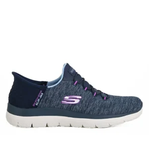 Baskets, Sneakers|SKECHERS Baskets Femme Bleu Marine Slip-Ins Summits