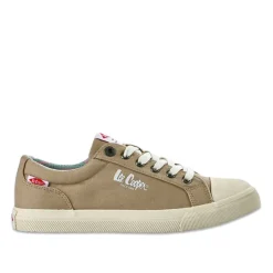 Baskets, Sneakers|LEE COOPER Baskets Femme En Toile Beige