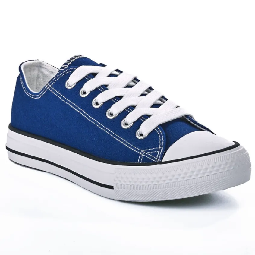 Baskets, Sneakers|STREET LIFE Baskets Femme En Toile Bleu Marine