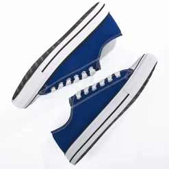 Baskets, Sneakers|STREET LIFE Baskets Femme En Toile Bleu Marine