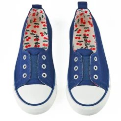 Baskets, Sneakers|STREET LIFE Baskets Femme En Toile Bleu Marine