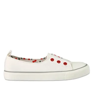 Baskets, Sneakers|STREET LIFE Baskets Femme En Toile Blanche