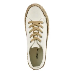 Baskets, Sneakers|STREET LIFE Baskets Femme En Toile Blanche Semelle Corde