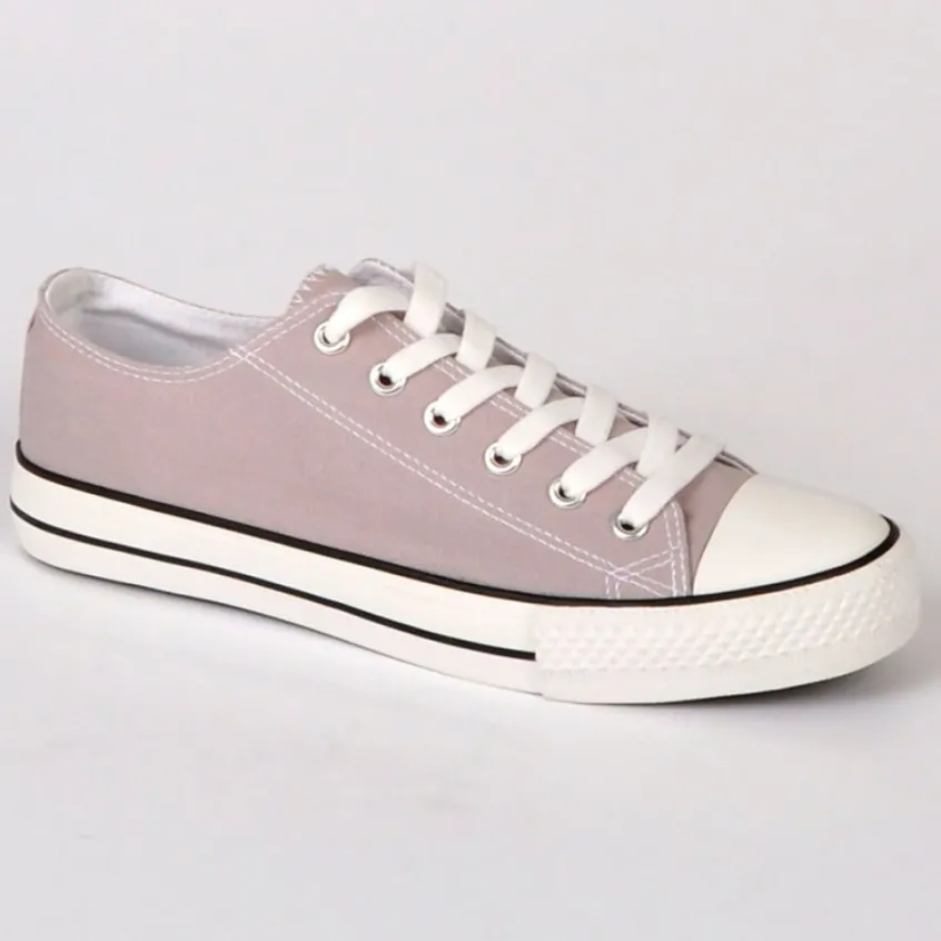 Baskets, Sneakers|STREET LIFE Baskets Femme En Toile Grise