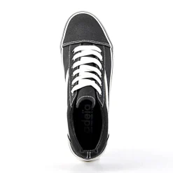 Baskets, Sneakers|STREET LIFE Baskets Femme En Toile Noire