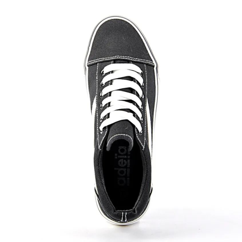 Baskets, Sneakers|STREET LIFE Baskets Femme En Toile Noire